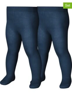 Playshoes 2er-Set: Thermostrumpfhosen In Dunkelblau