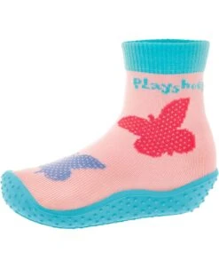 Playshoes Aqua-Socke Schmetterlinge In Rosa