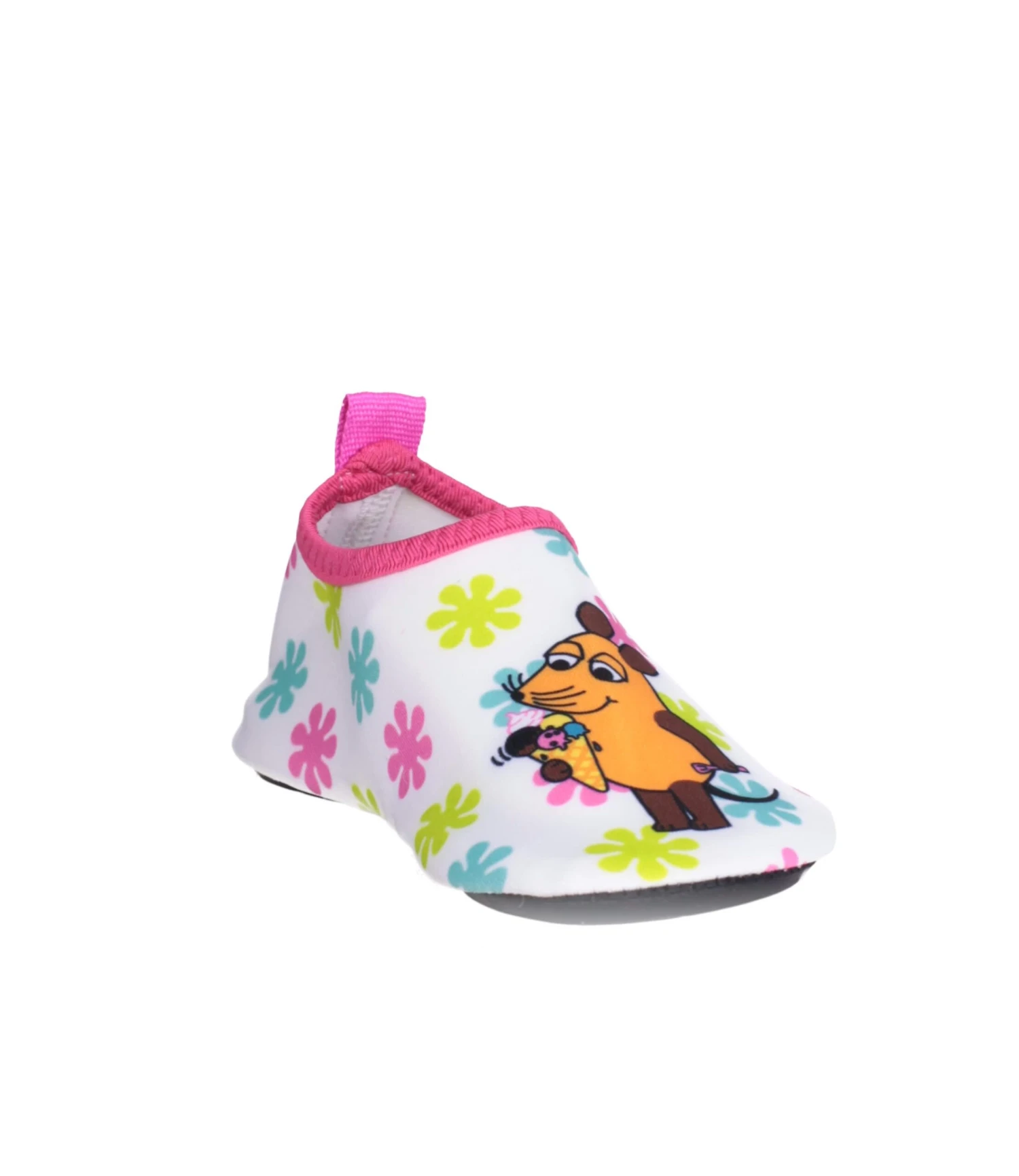 Playshoes Barfuß-Schuh DIE MAUS Blumen In Weiß/Rosa 7 Playshoes Barfuß-Schuh DIE MAUS Blumen In Weiß/Rosa – Bild 5