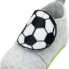 Playshoes Filz-Hausschuh Fußball In Grau -Playshoes playshoes filz hausschuh fussball in grau
