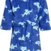 Playshoes Fleece-Bademantel Hai In Blau -Playshoes playshoes fleece bademantel hai in blau