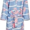 Playshoes Fleece-Bademantel Krebs In Blau/Pink
