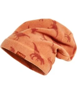 Playshoes Fleece-Beanie Dinos In Ocker