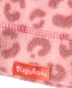 Playshoes Fleece-Beanie Leo-Print In Rosa -Playshoes playshoes fleece beanie leo print in rosa 2