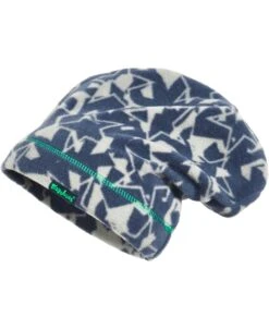 Playshoes Fleece-Beanie Sterne Camouflage In Dunkelgrau