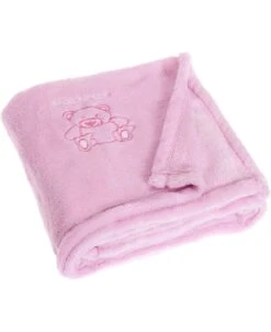 Playshoes Fleece-Decke Bär In Rosa