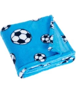 Playshoes Fleece-Decke Fußball In Blau