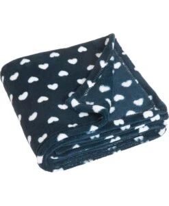 Playshoes Fleece-Decke Herzchen In Marine