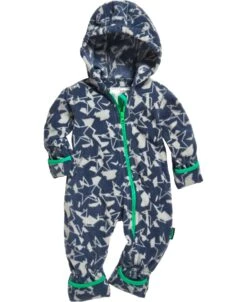 Playshoes Fleece-Overall Sterne Camouflage In Dunkelgrau
