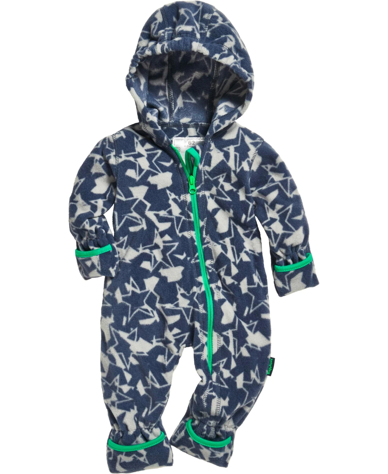 Playshoes Fleece-Overall Sterne Camouflage In Dunkelgrau 3 Playshoes Fleece-Overall Sterne Camouflage In Dunkelgrau
