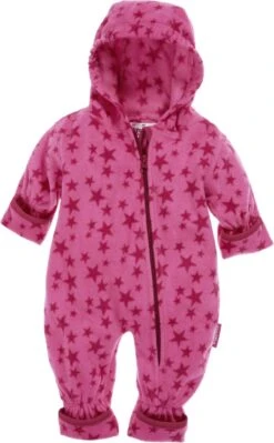 Playshoes Fleece-Overall Sterne In Pink