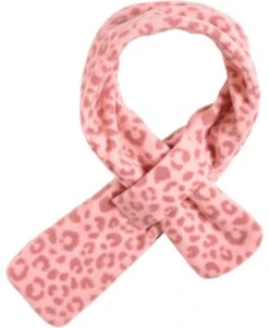 Playshoes Fleece-Steckschal Leo-Print In Rosa -Playshoes playshoes fleece steckschal leo print in rosa 2