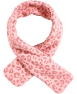 Playshoes Fleece-Steckschal Leo-Print In Rosa