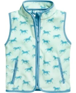 Playshoes Fleece-Weste Pferde In Türkis