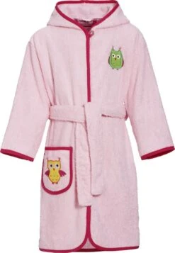 Playshoes Frottee-Bademantel Eule In Rosa