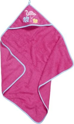 Playshoes Frottee-Kapuzentuch Flamingo In Pink