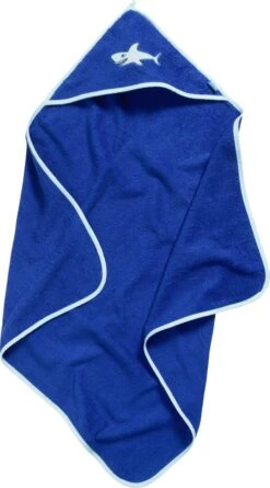 Playshoes Frottee-Kapuzentuch Hai In Blau