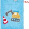 Playshoes Frottee-Waschhandschuh Bagger In Bleu