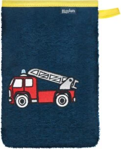 Playshoes Frottee-Waschhandschuh Feuerwehr In Marine