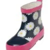 Playshoes Gummistiefel In Dunkelblau/ Pink