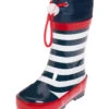 Playshoes Gummistiefel In Dunkelblau/ Weiß