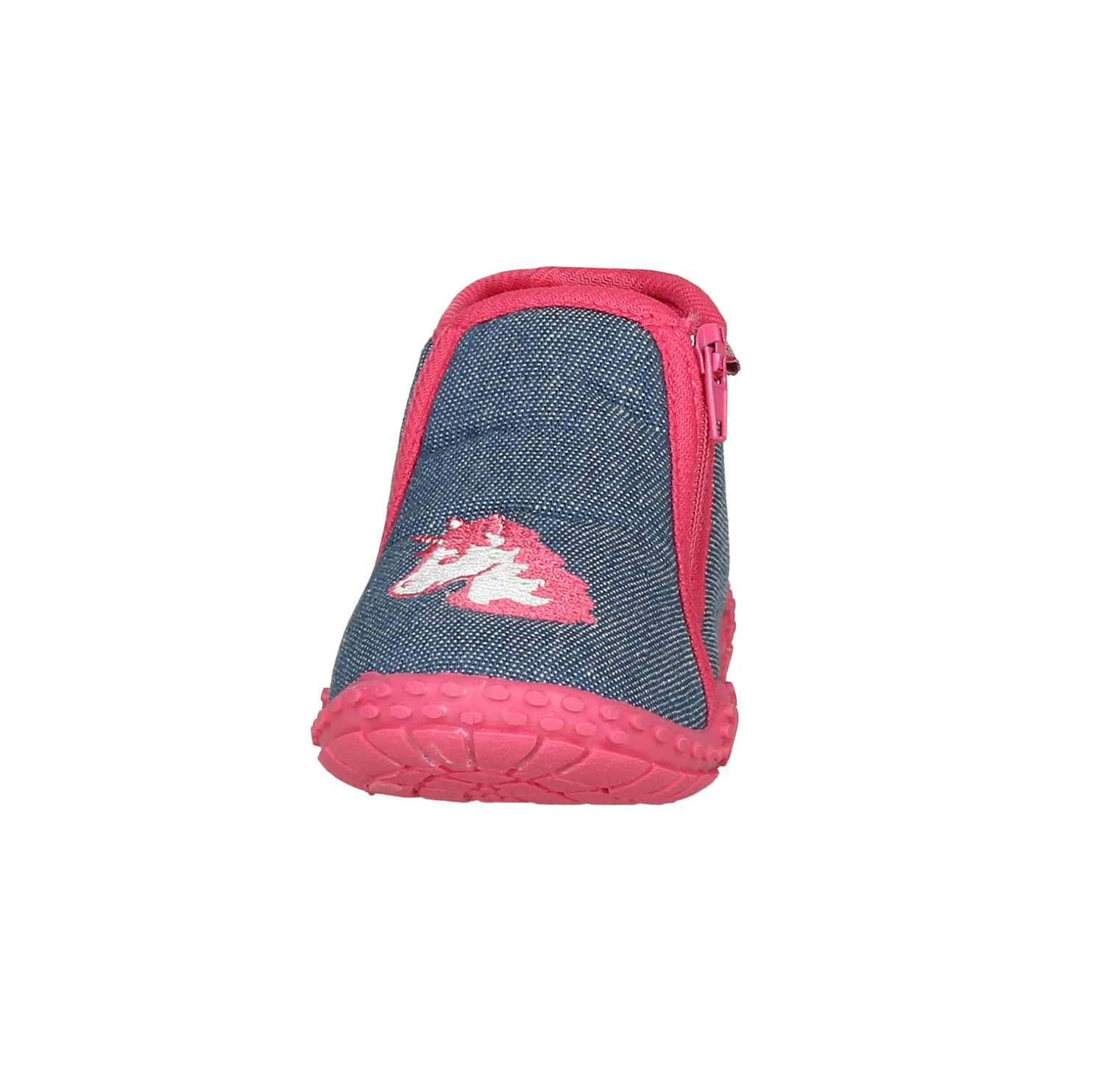 Playshoes Hausschuh Einhorn In Jeansblau 7 Playshoes Hausschuh Einhorn In Jeansblau – Bild 5