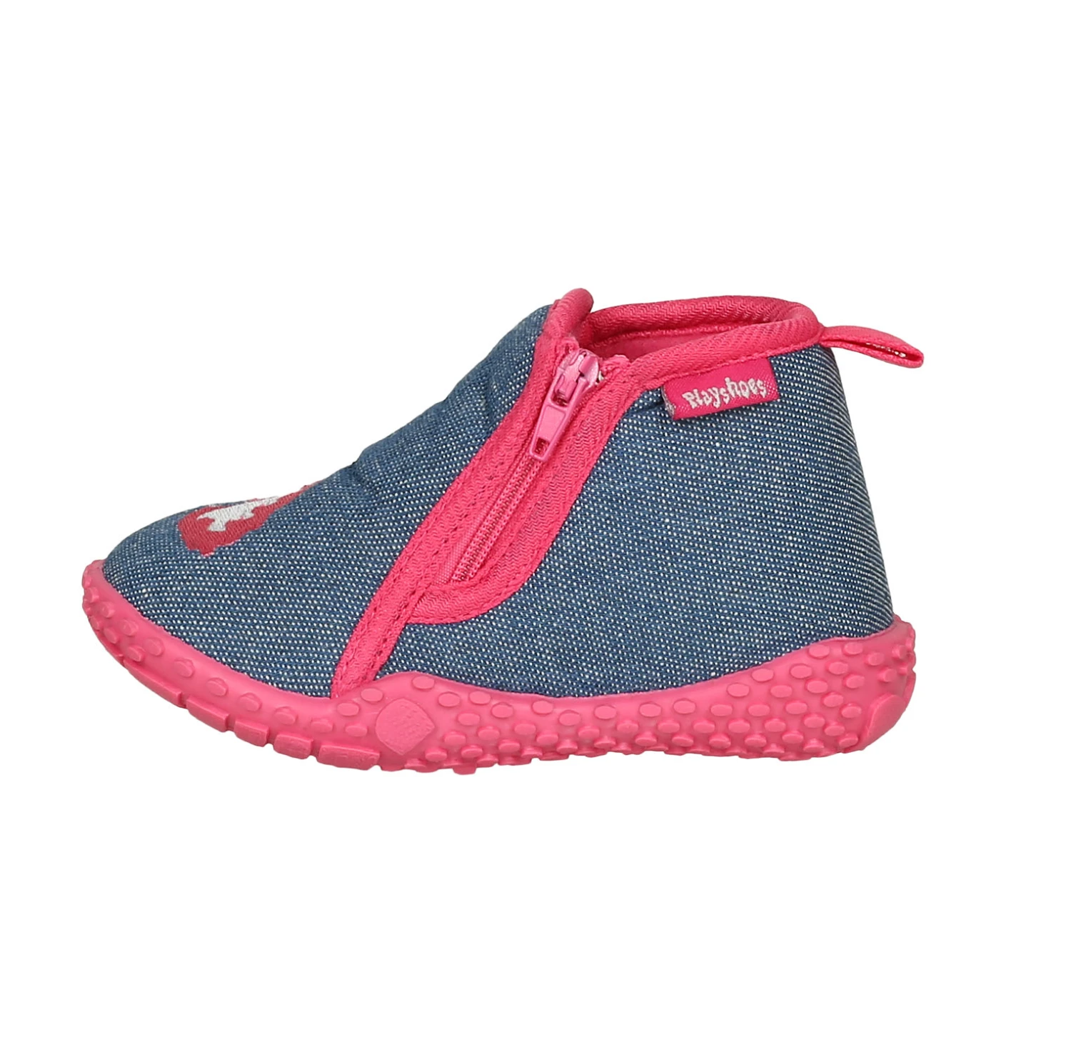 Playshoes Hausschuh Einhorn In Jeansblau 3 Playshoes Hausschuh Einhorn In Jeansblau