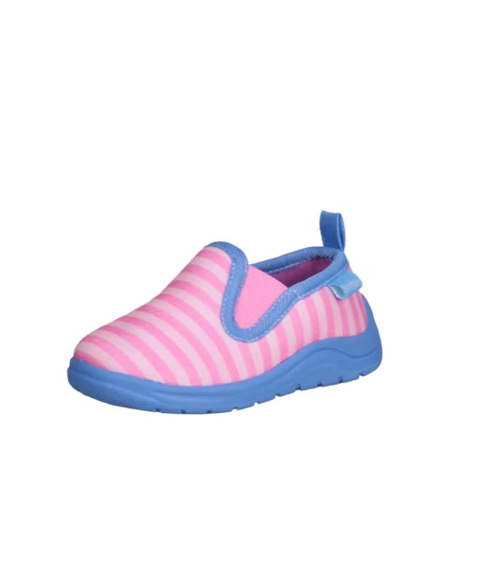 Playshoes Hausschuh Ringel In Pink/Türkis 8 Playshoes Hausschuh Ringel In Pink/Türkis – Bild 6