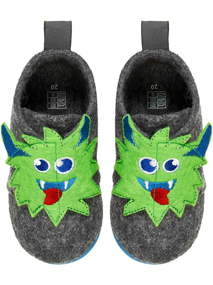 Playshoes Hausschuhe In Dunkelgrau 4 Playshoes Hausschuhe In Dunkelgrau – Bild 2