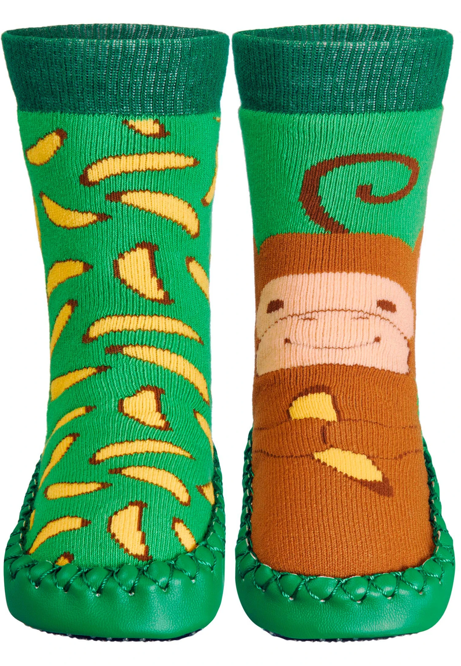 Playshoes Hüttenschuh Affe In Grün 4 Playshoes Hüttenschuh Affe In Grün – Bild 2