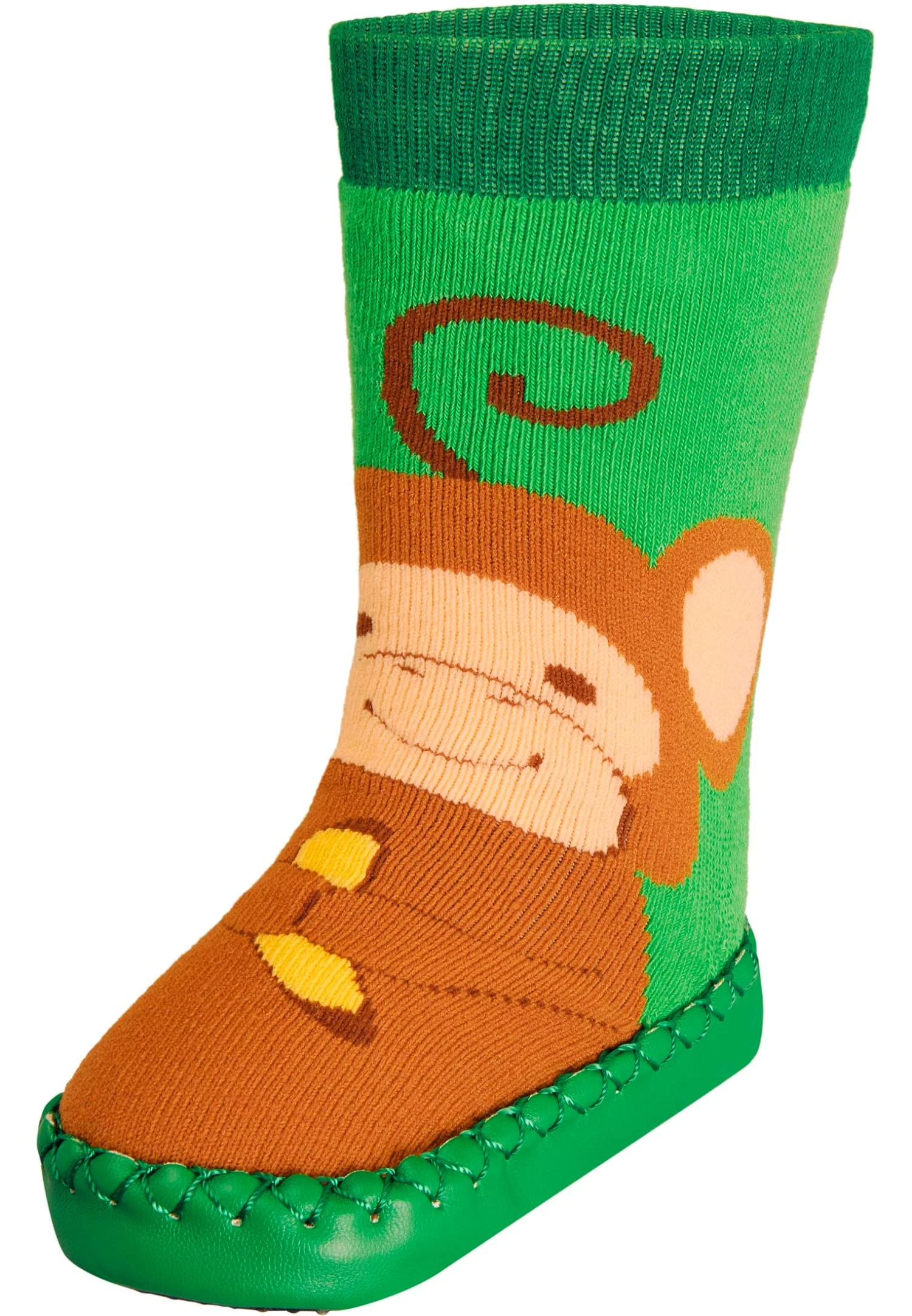 Playshoes Hüttenschuh Affe In Grün 6 Playshoes Hüttenschuh Affe In Grün – Bild 4
