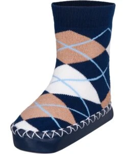 Playshoes Hüttenschuh Karo In Marine -Playshoes playshoes huttenschuh karo in marine 3