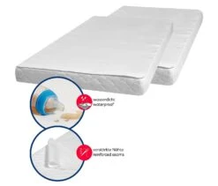 Playshoes -Playshoes playshoes molton frottee betteinlage 70x140 cm 2er pack in weiss 1