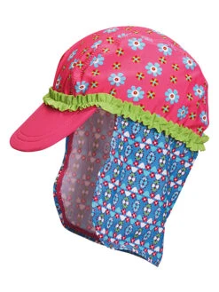 Playshoes Nackenschutzcap "Blumen" In Pink