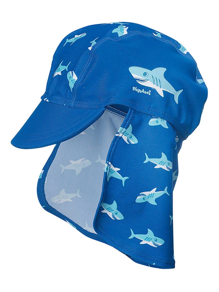 Playshoes Nackenschutzcap "Hai" In Blau 3 Playshoes Nackenschutzcap "Hai" In Blau