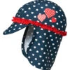 Playshoes Nackenschutzcap "Herzchen" In Dunkelblau/ Rot -Playshoes playshoes nackenschutzcap herzchen in dunkelblau rot