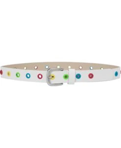 Playshoes PU-Gürtel Mit Nieten In Weiß -Playshoes playshoes pu gurtel mit nieten in weiss 1