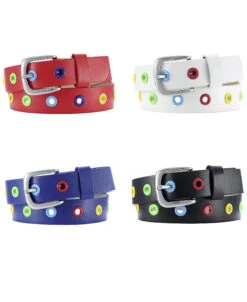 Playshoes PU-Gürtel Mit Nieten In Weiß -Playshoes playshoes pu gurtel mit nieten in weiss 2