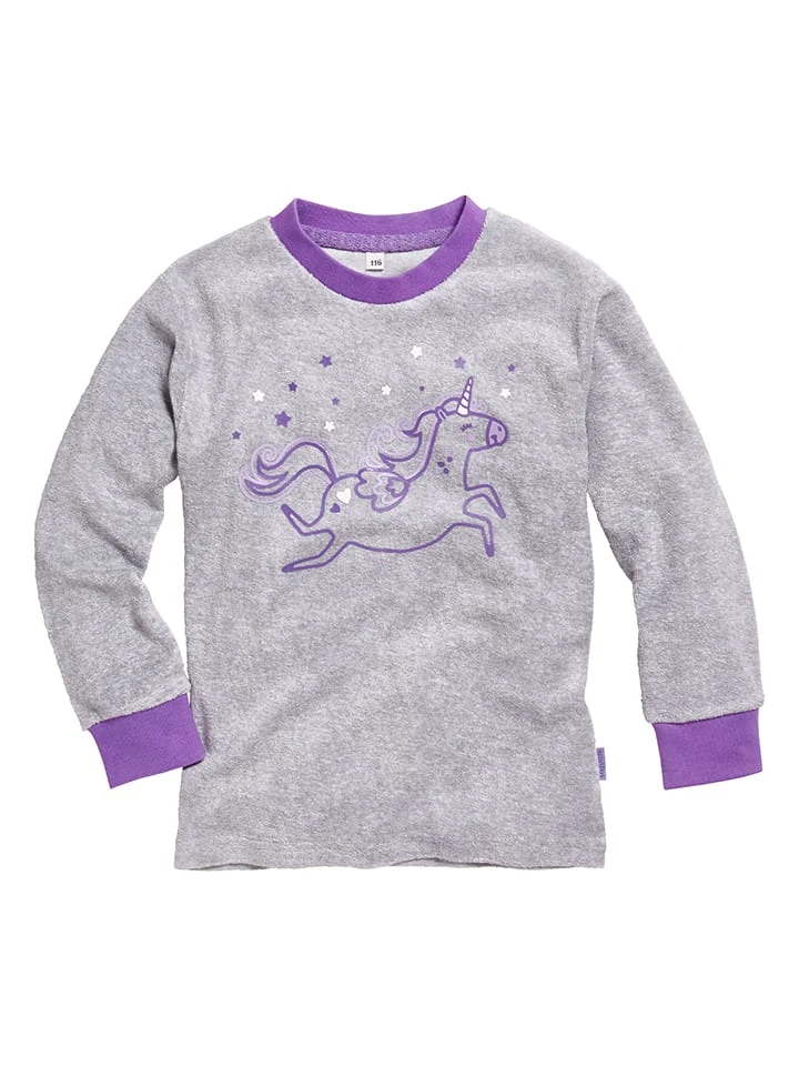 Playshoes Pyjama In Lila/ Grau 4 Playshoes Pyjama In Lila/ Grau – Bild 2