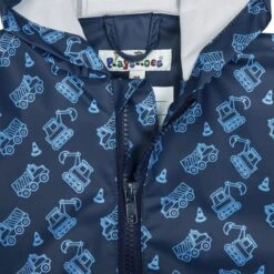 Playshoes Regen-Overall Baustelle Allover In Marine -Playshoes playshoes regen overall baustelle allover in marine 3