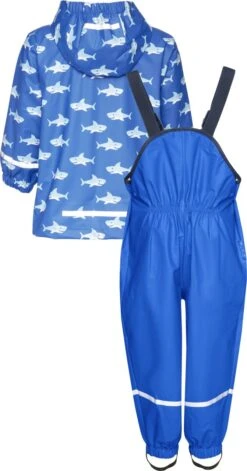 Playshoes Regen-Set Hai Allover In Blau -Playshoes playshoes regen set hai allover in blau 1