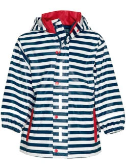 Playshoes Regenmantel In Dunkelblau/ Weiß