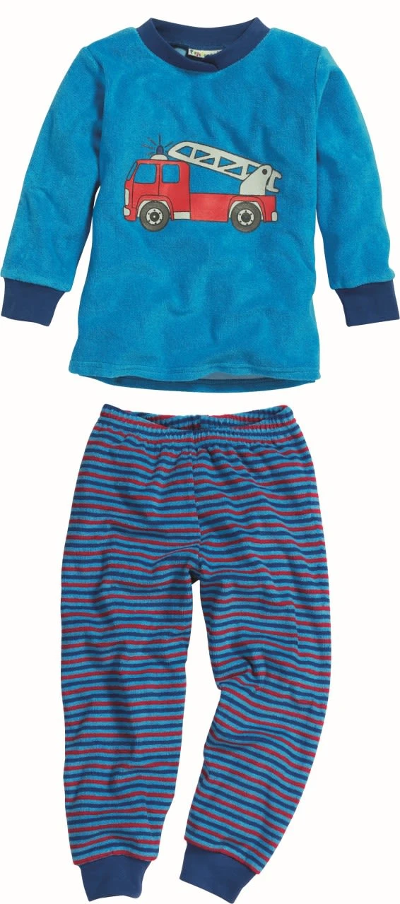 Playshoes Schlafanzug Frottee Feuerwehr In Blau 3 Playshoes Schlafanzug Frottee Feuerwehr In Blau
