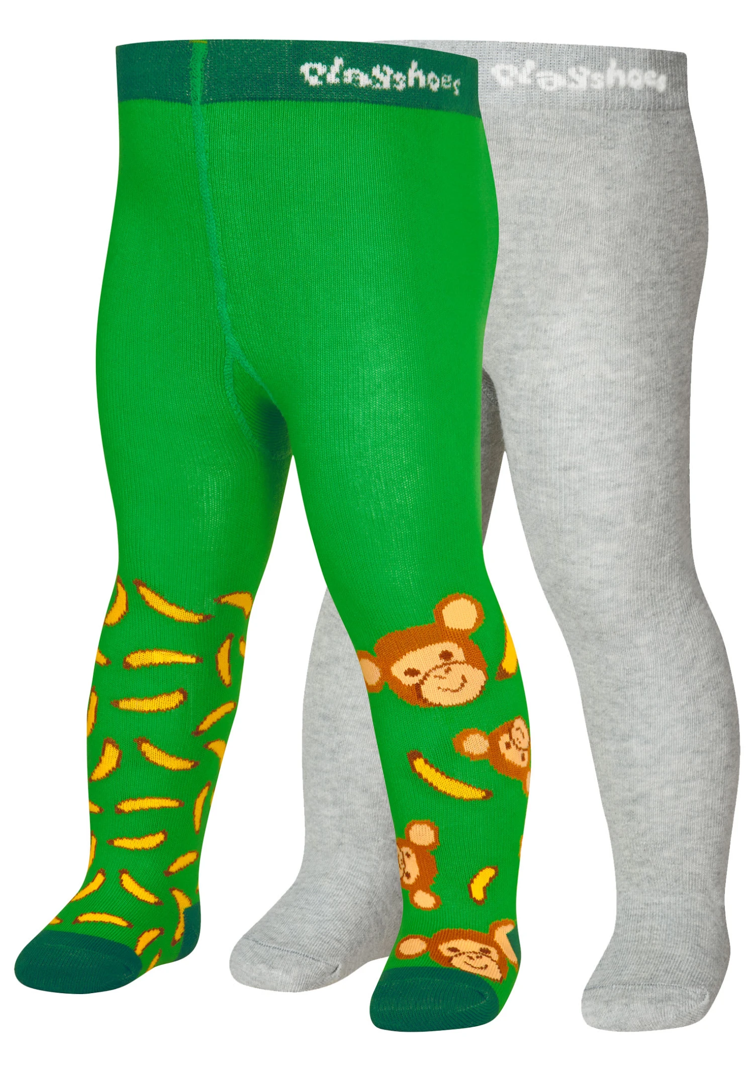 Playshoes Strumpfhose Affe 2er Set In Grün/Grau 3 Playshoes Strumpfhose Affe 2er Set In Grün/Grau