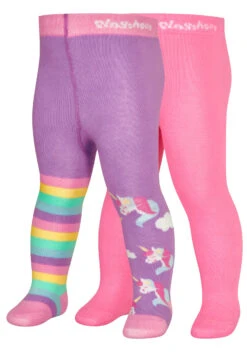 Playshoes Strumpfhose Einhorn 2er Set In Violett/Rosa