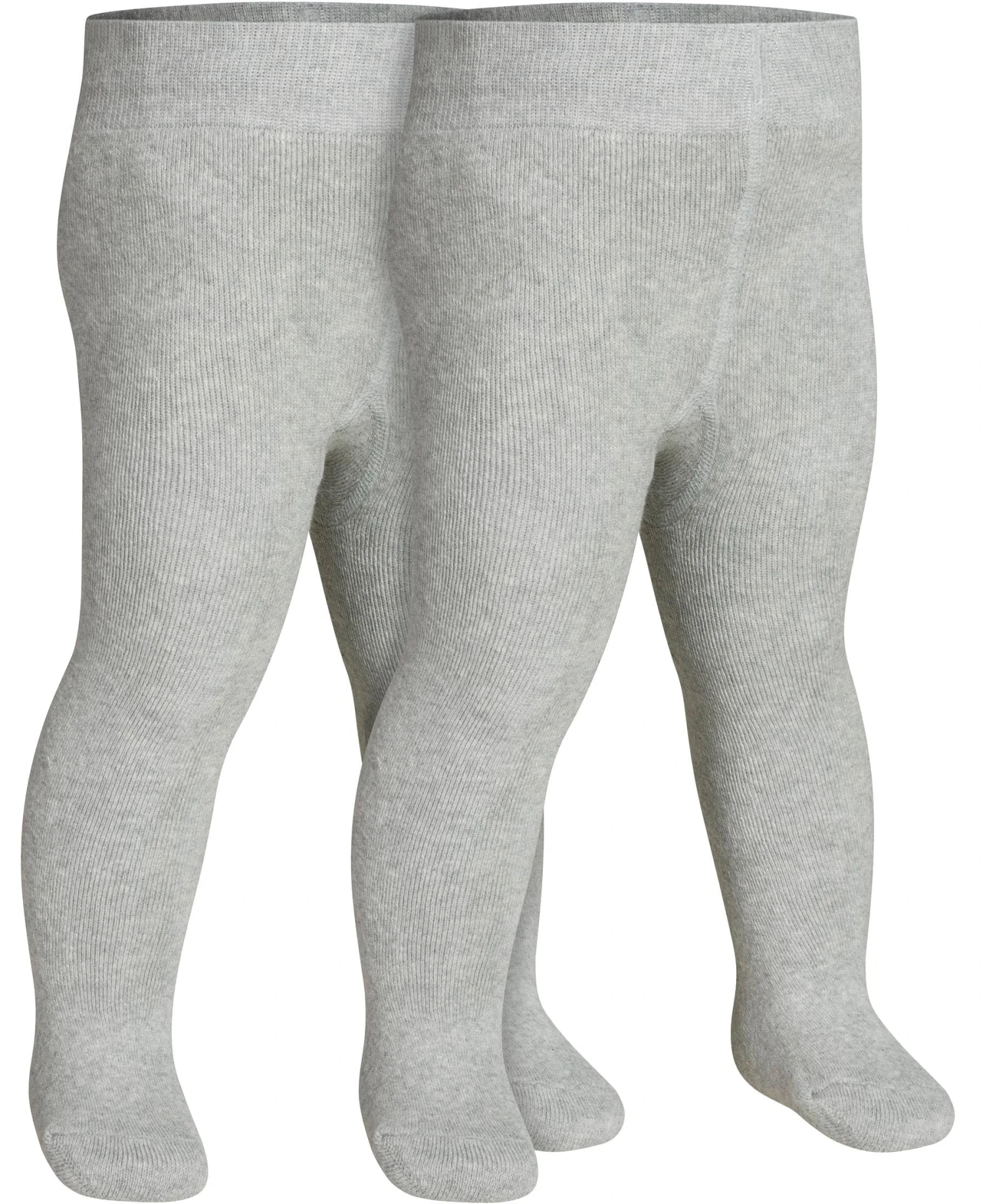 Playshoes Thermo-Strumpfhose Uni Doppelpack In Grau/Melange 4 Playshoes Thermo-Strumpfhose Uni Doppelpack In Grau/Melange – Bild 2