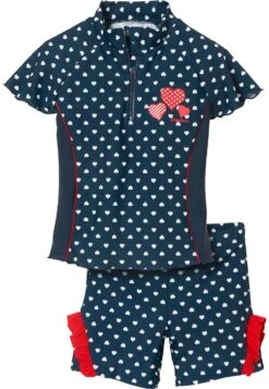 Playshoes UV-Schutz Bade-Set Herzchen In Marine