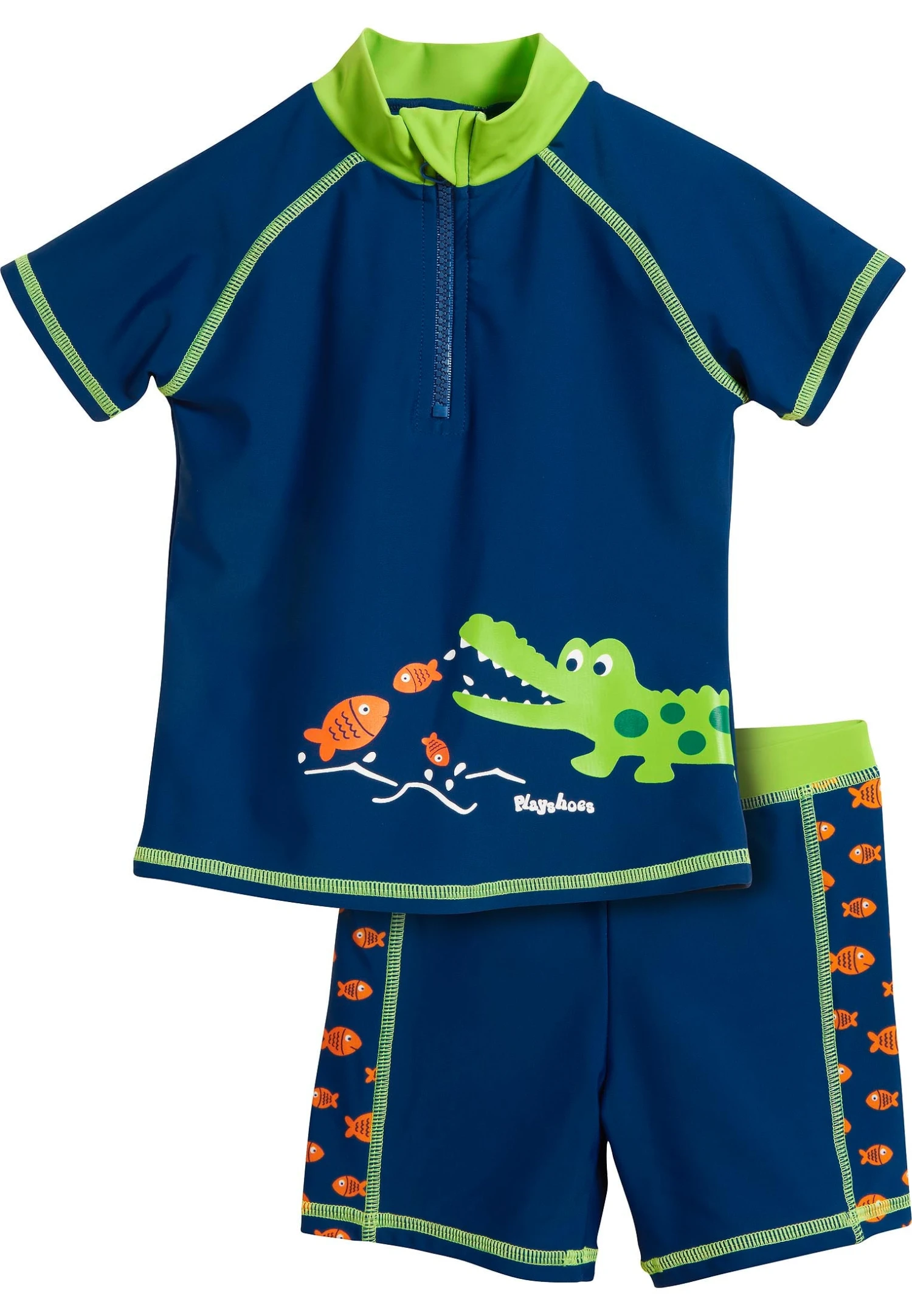 Playshoes UV-Schutz Bade-Set Krokodil In Marine 3 Playshoes UV-Schutz Bade-Set Krokodil In Marine