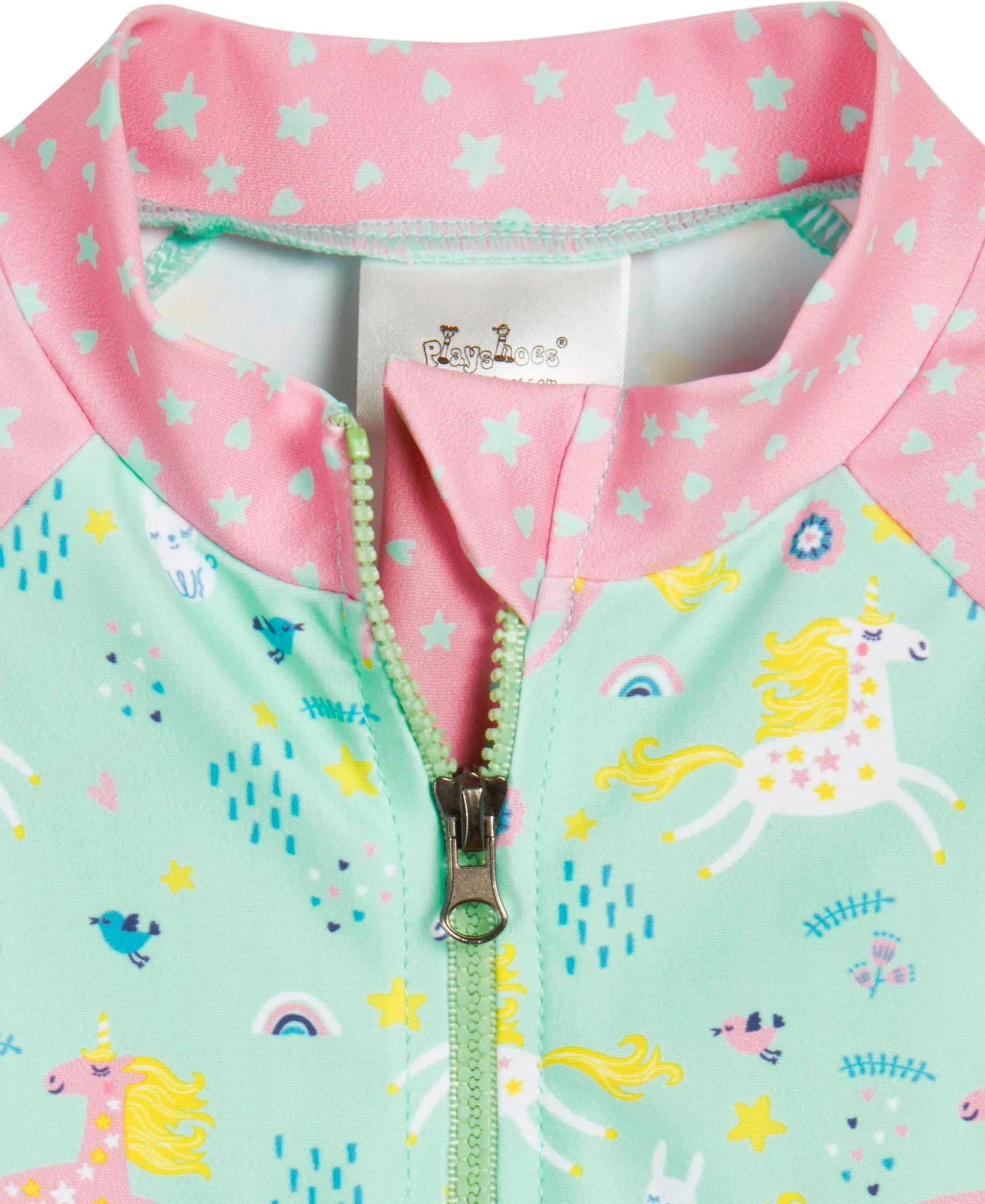 Playshoes UV-Schutz Einteiler Einhorn 1/1 Arm In Mint 5 Playshoes UV-Schutz Einteiler Einhorn 1/1 Arm In Mint – Bild 3