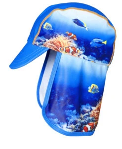 Playshoes UV-Schutz Mütze Unterwasserwelt In Blau